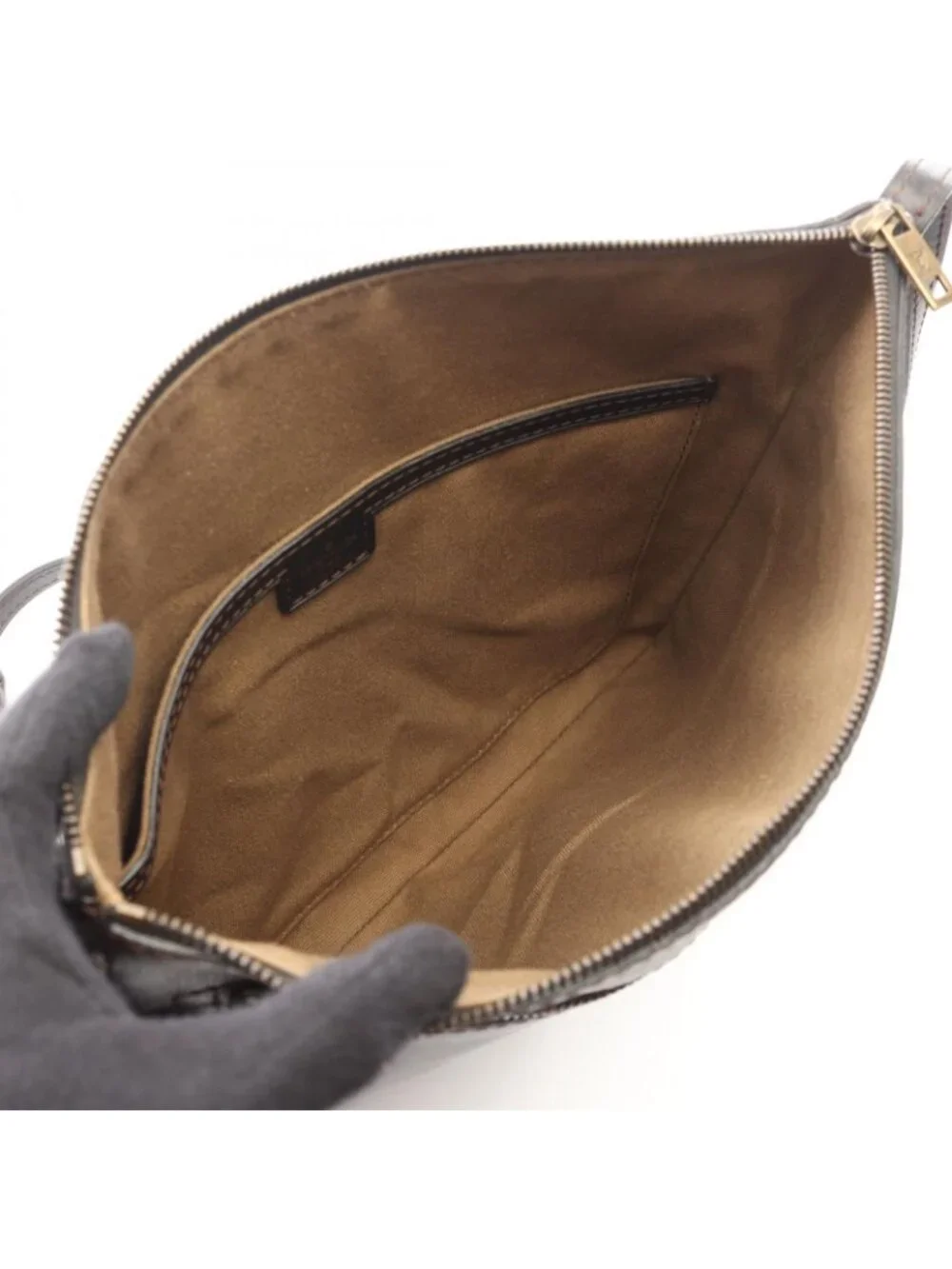 Louis Vuitton Shoulder Bag Sac Plat Utah Cafe Leather Sac